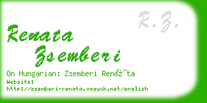 renata zsemberi business card